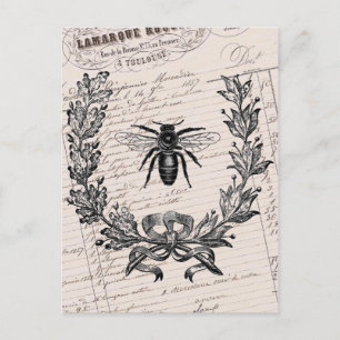 Carte Postale Vintage French Chic Honey Bee