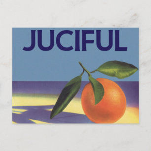 Carte Postale Vintage Fruit Crate Art Étiquette, Oranges juives