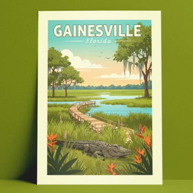 Carte Postale Vintage Gainesville Floride (Créateur téléchargé)
