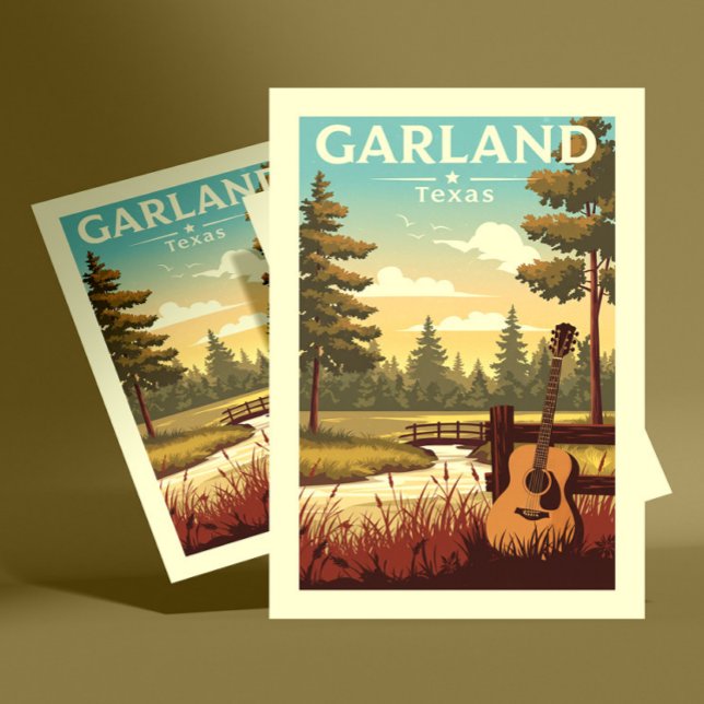 Carte Postale Vintage Garland Texas (Créateur téléchargé)