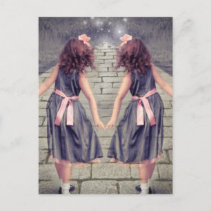 Carte Postale vintage gemini meilleurs amis pour toujours Twin g