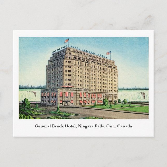 Carte Postale Vintage General Brock Hotel Niagara Canada (Devant)