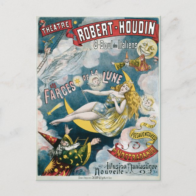 Carte Postale Vintage George Melies Illusion Fantastique (Devant)