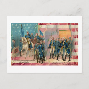Carte postale Vintage George Washington et Troops