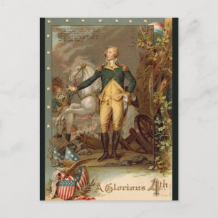 Carte Postale Vintage George Washington Un quatrième glorieux