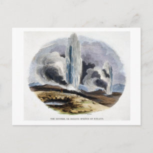 Carte postale vintage Geyser d'Islande