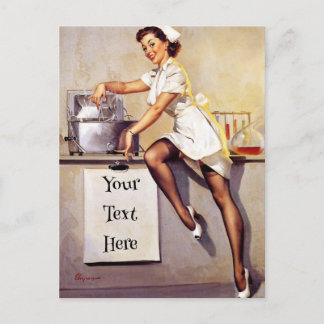 Carte Postale Vintage Gil Elvgren Retro Nurse Pin Up Girl
