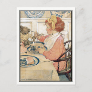 Carte Postale Vintage Girl at Breakfast by Jessie Willcox Smith