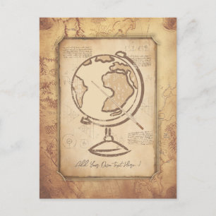 Carte Postale Vintage Globe. Géographie et histoire Cadeau de l'