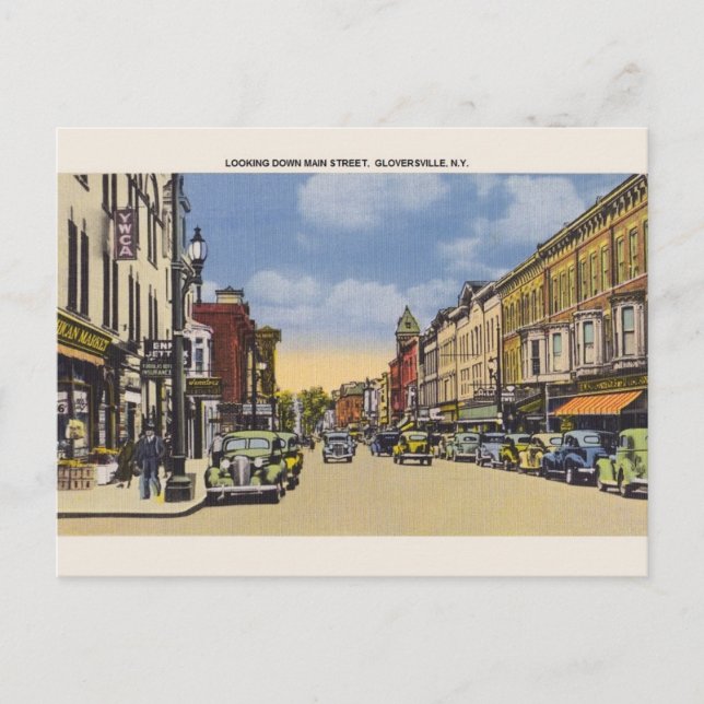 Carte postale vintage Gloversville New York (Devant)