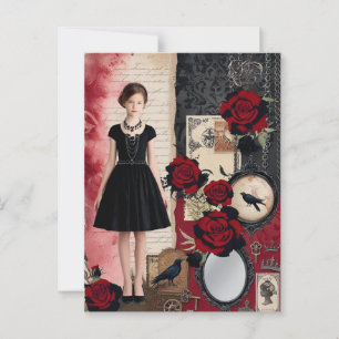 Carte Postale Vintage gothique élégant Whimsical