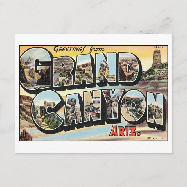 Carte postale vintage Grand Canyon (Devant)
