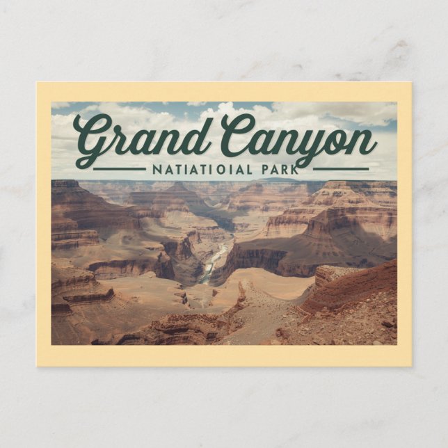 Carte Postale Vintage Grand Canyon Travel (Devant)
