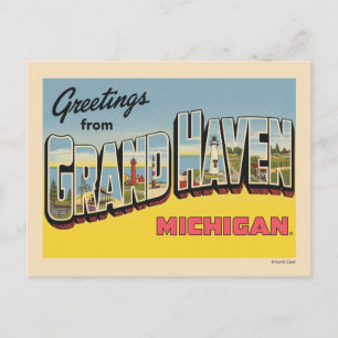 Carte Postale Vintage Grand Haven Travel