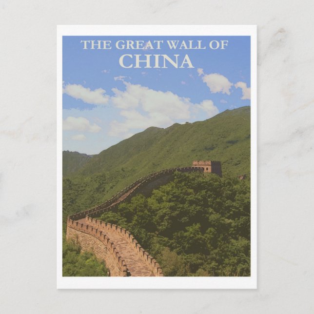 Carte Postale Vintage Grande Muraille de Chine Voyage (Devant)