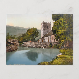 Carte Postale Vintage Grasmere Cumbria Angleterre