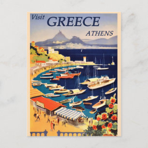 Carte postale vintage Grèce Travel
