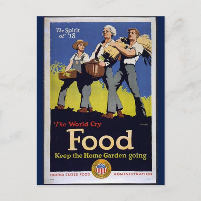 Carte postale vintage Grise Food (Devant)