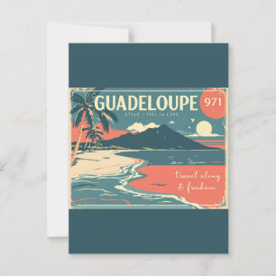 Carte postale vintage Guadeloupe 971 – Plage tropi