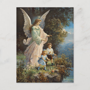 Carte postale vintage Guardian Angel