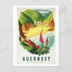 Carte postale vintage Guernesey The Sunshine Islan