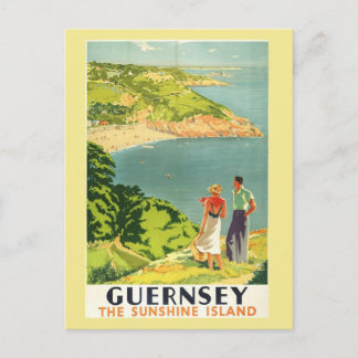 Carte postale vintage Guernesey The Sunshine Islan