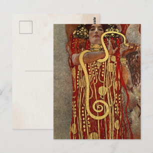 Carte Postale Vintage Gustav Klimt Hygie Art nouveau Médecine