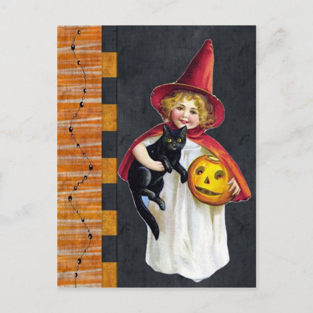 Carte Postale Vintage Halloween (Devant)