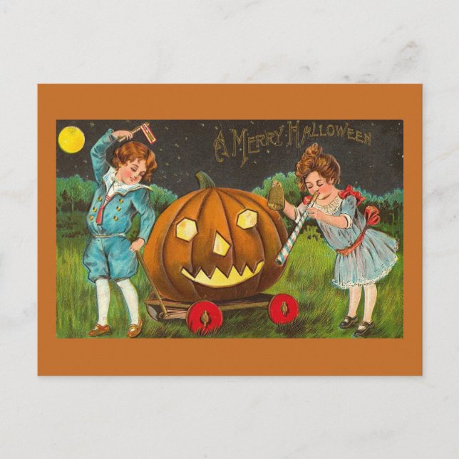 Carte postale vintage Halloween (Devant)
