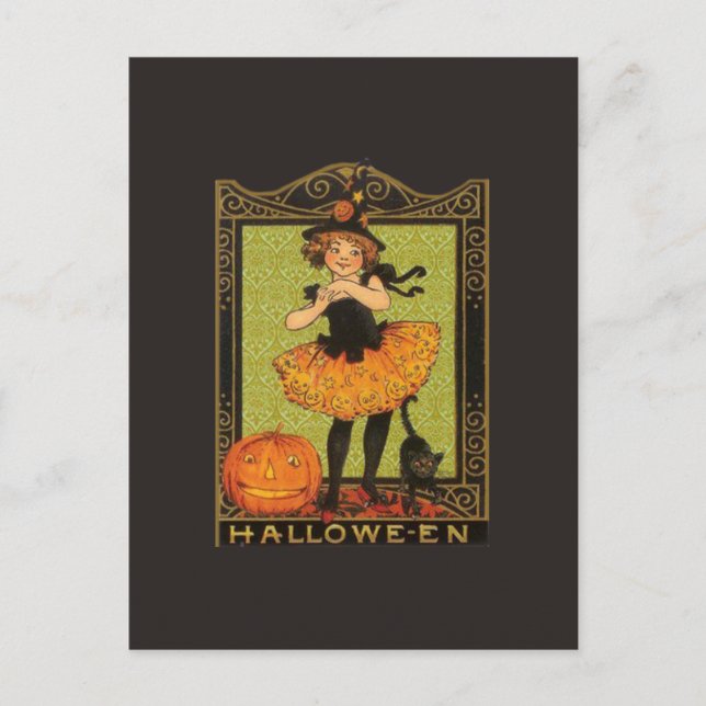 Carte Postale Vintage Halloween (Devant)