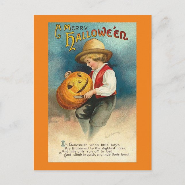 Carte postale vintage Halloween (Devant)