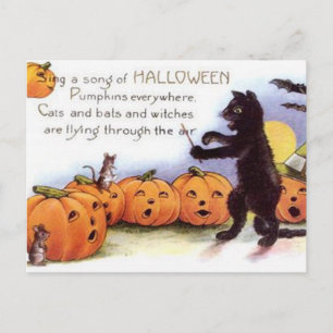 Carte postale vintage Halloween Art