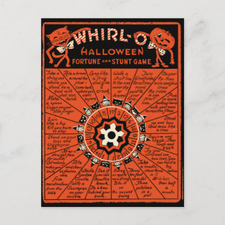 Carte Postale Vintage Halloween Fortune et jeu de départ