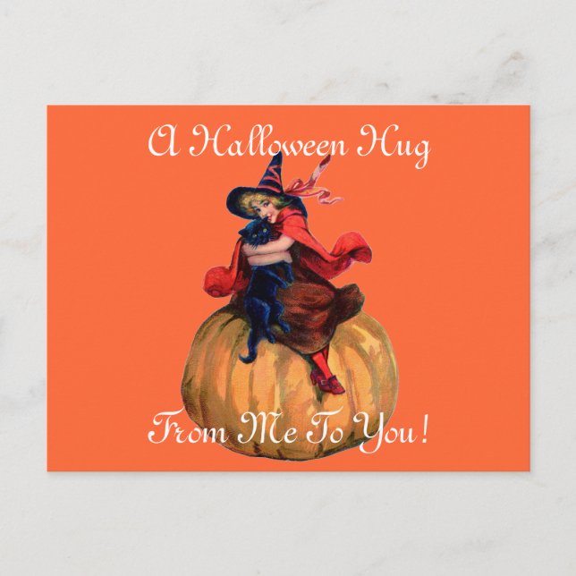 Carte Postale Vintage Halloween Hug (Devant)
