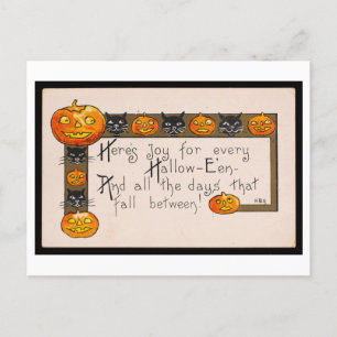Carte postale vintage Halloween Joy
