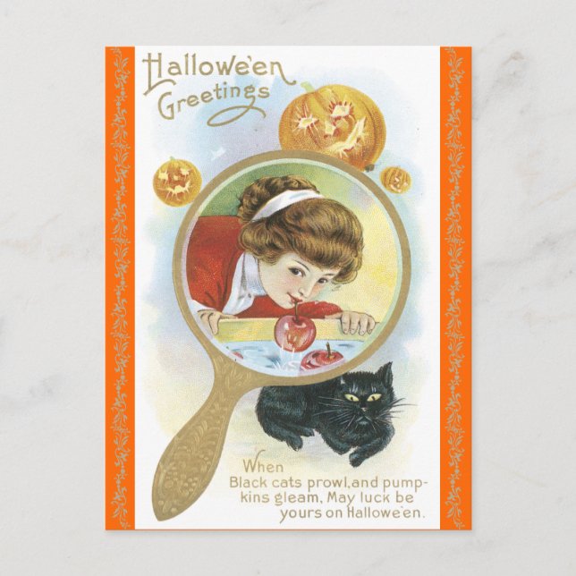 Carte postale vintage Halloween Lore et Spings (Devant)