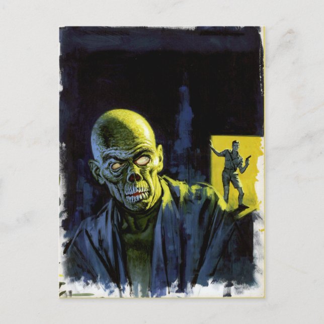 Carte Postale Vintage Halloween Monster Zombie Horreur (Devant)