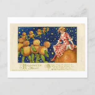 Carte postale vintage Halloween Poem