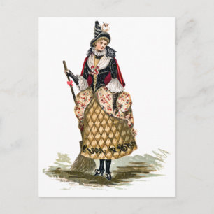 Carte postale vintage Halloween Witch