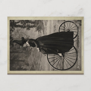Carte Postale Vintage Halloween Witch on a Bicycle