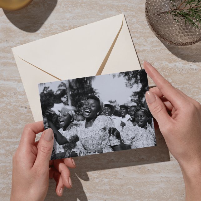 Carte postale vintage Happy Black Women Dancing (Créateur téléchargé)