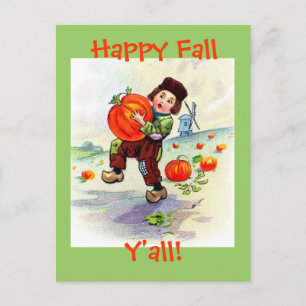 Carte postale Vintage Happy Fall Y'all