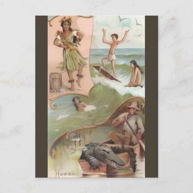 Carte Postale Vintage Hawaii (Devant)