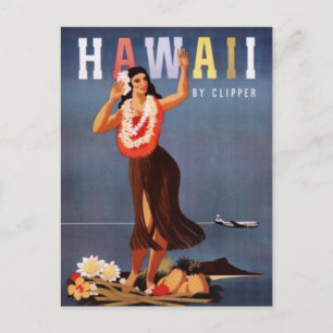 Carte Postale Vintage Hawaii, États-Unis -