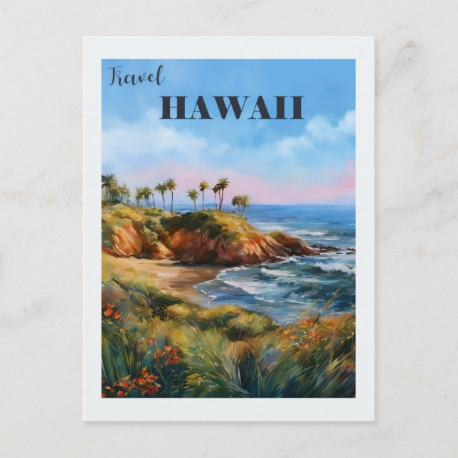 Carte Postale Vintage Hawaii Island Voyage rétro (Devant)