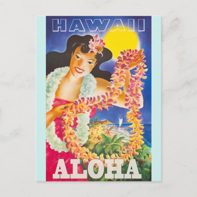 Carte Postale Vintage Hawaii Travel (Devant)