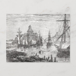 Carte postale vintage Helsinki Harbour Finland
