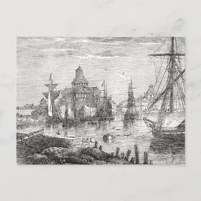 Carte postale vintage Helsinki Harbour Finland (Devant)