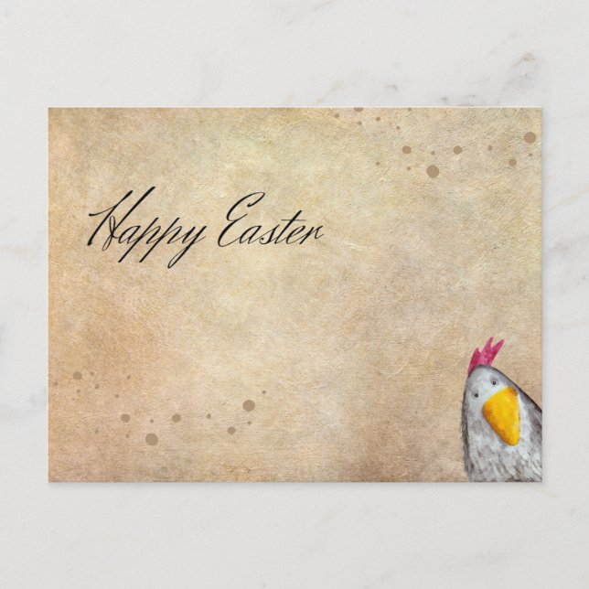 Carte postale vintage Hen Happy Pâques (Devant)