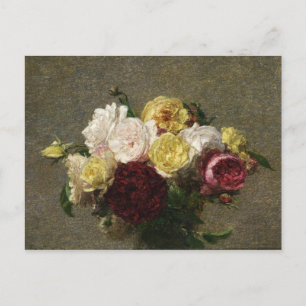Carte Postale Vintage Henri Latour Bouquet de Roses